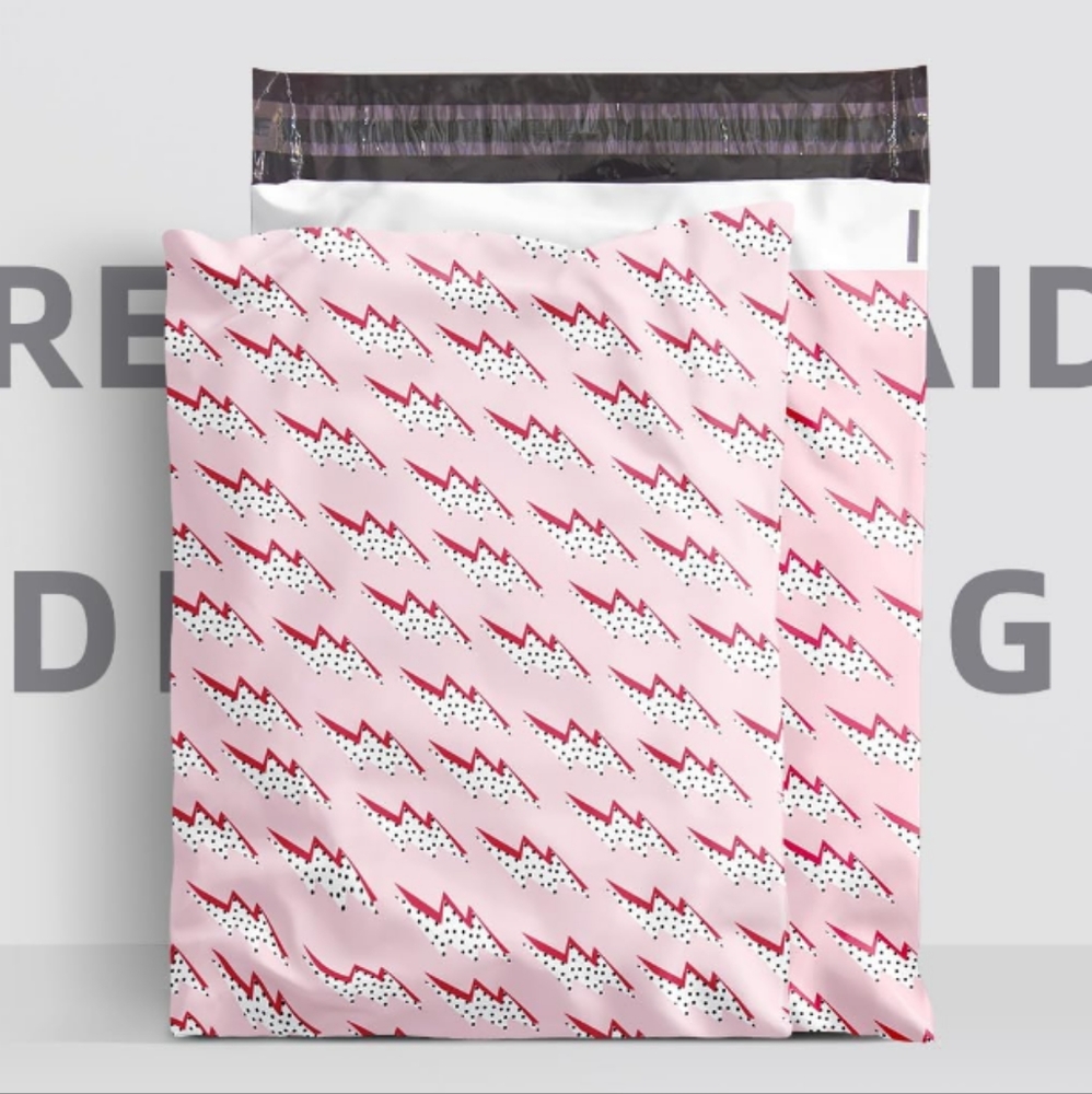 20 Lightning Print Design Poly Mailers
